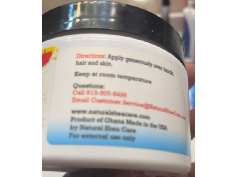 True Shea Natural Ultra Whipped Shea Butter, Vanilla, 8 oz/227 g