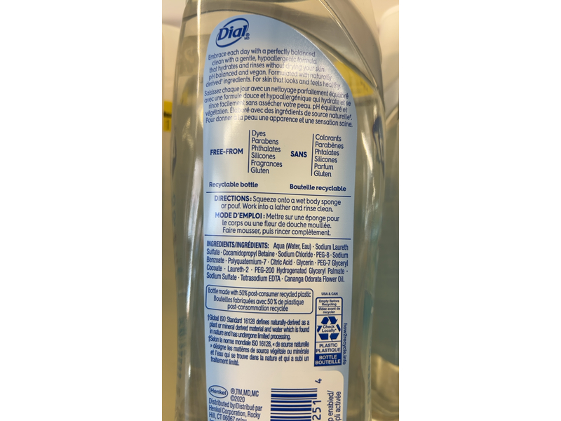 Dial Clean + Gentle Body Wash, 21 fl oz/621 mL