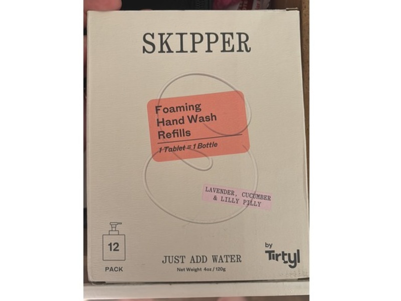 Tirtyl Skipper Foaming Hand Soap Tablet Refills, Lavender + Cucumber & Lilly Pilly, 12 Count