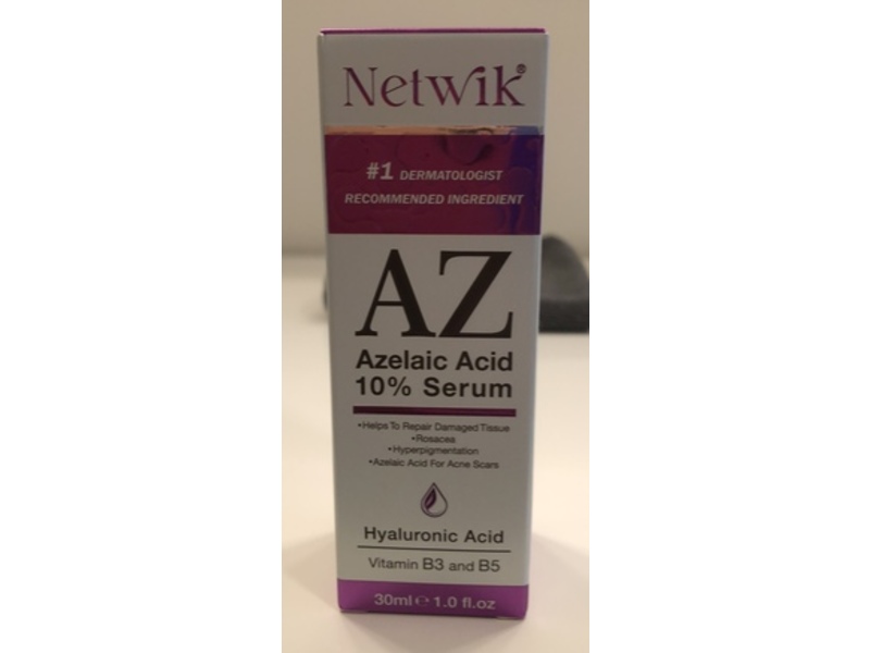 Netwik Azelaic Acid 10% Serum, Hyaluronic Acid, 1 fl oz/30 mL