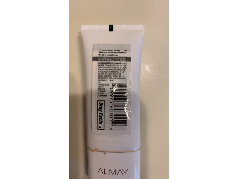 Almay Smart Shade Skin Tone Matching Makeup, Light [100] 1 oz (Pack of 3)