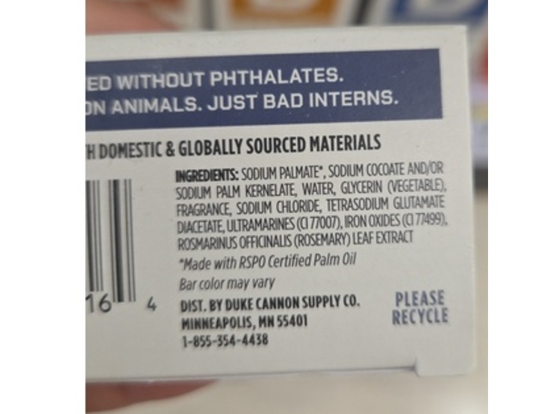 Duke Cannon Big Brick of Soap, Midnight Swim , 10 oz/283 g, ,Pack Of 3