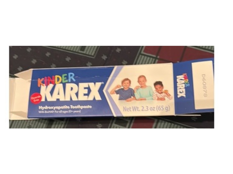 Karex Kinder Hydroxyapatite Toothpaste, 2.3 oz/65 g, Pack Of 3