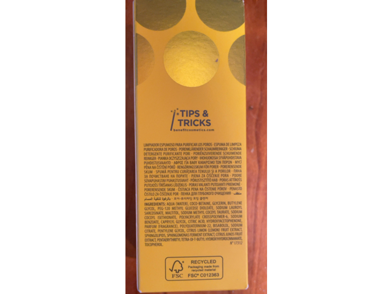 Benefit The Pore Fessional Good Clean Up Pore Purifying Foaming Cleanser, 0.67 fl oz/19 mL