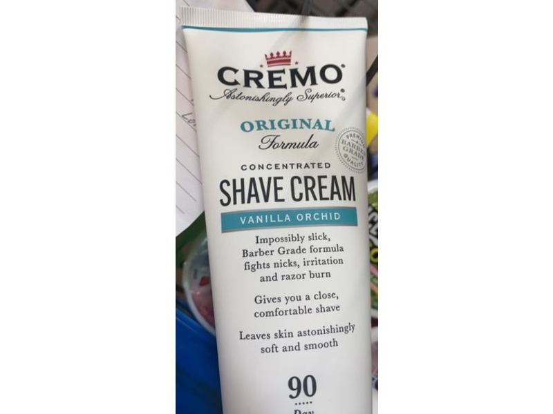 Cremo Concentrated Shave Cream, Vanilla Orchid, 6 fl oz/177 mL