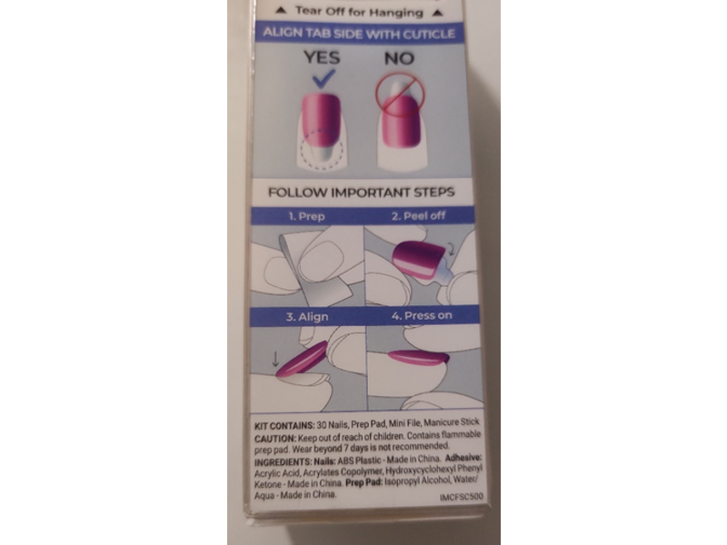 Color FX By Impress The No Glue Mani Kit, Starstruck, 30 Count