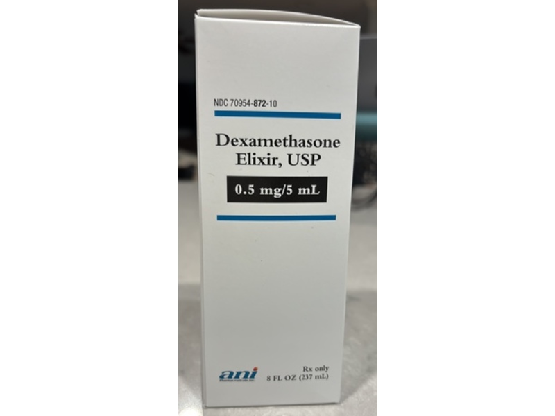 Dexamethasone Elixir USP, 0.5 mg/5 mL, 8 fl oz (237 mL), Ani Pharmaceuticals (RX)