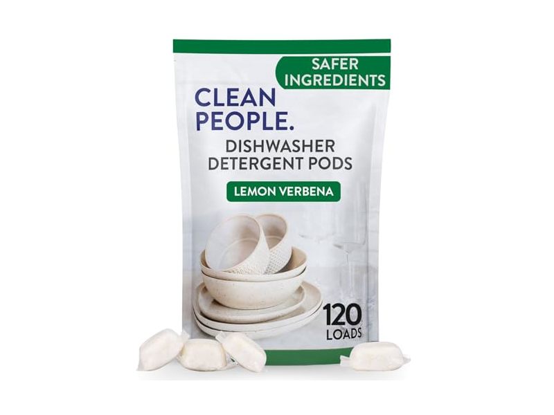 The Clean People Dishwasher Detergent Pods, Lemon Verbena, 1.68 kg, 120 Count