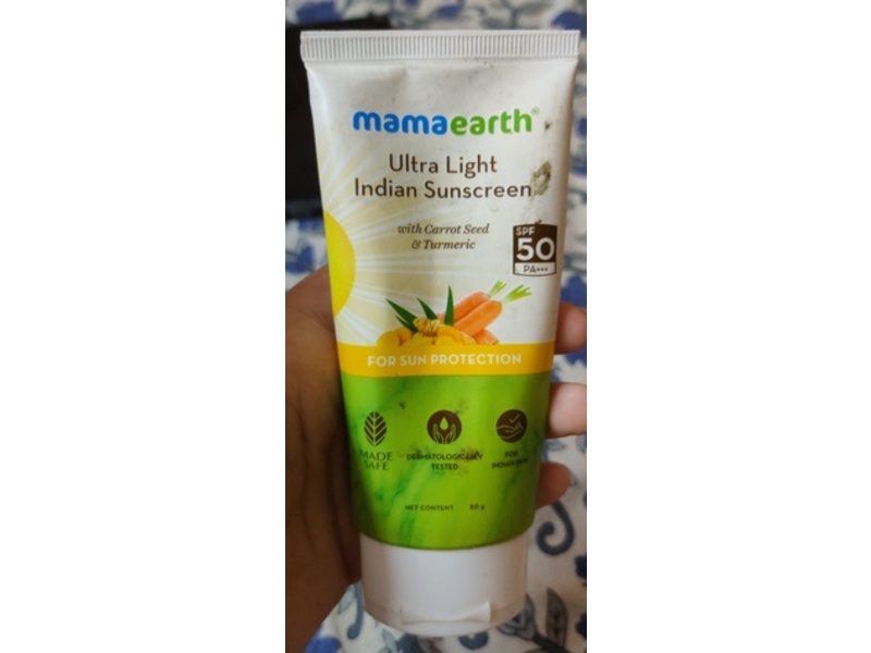 Mama Earth Ultra Light Sunscreen, SPF 50 PA ++++, 50 g