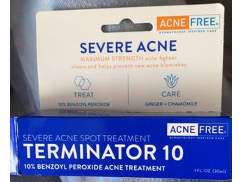 Acne Free Severe Acne Spot Treatment, Terminator 10, 1 fl oz/30 mL