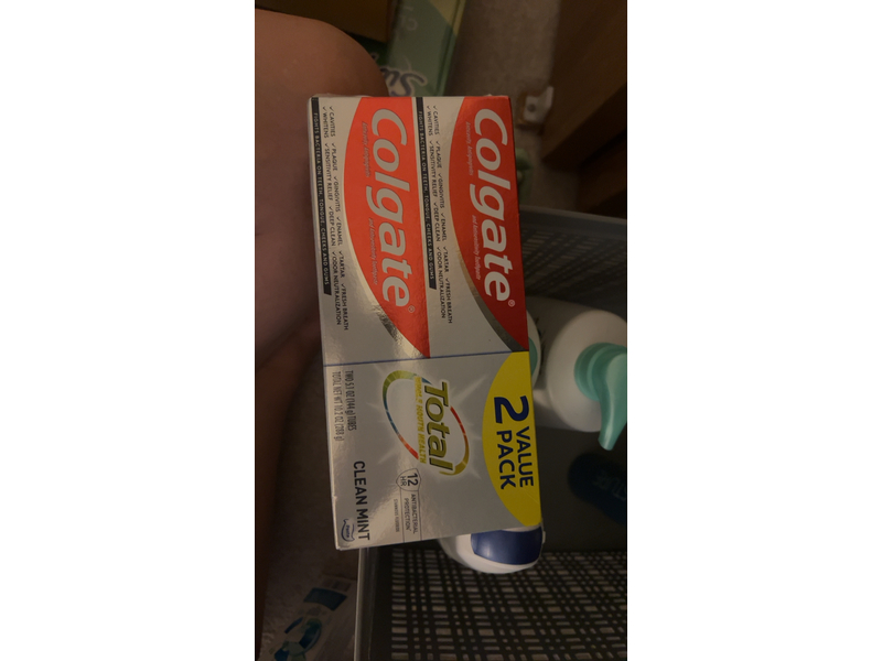 Colgate Total Sf Toothpaste, Clean Mint, 4.8 oz/136 g, Pack Of 2