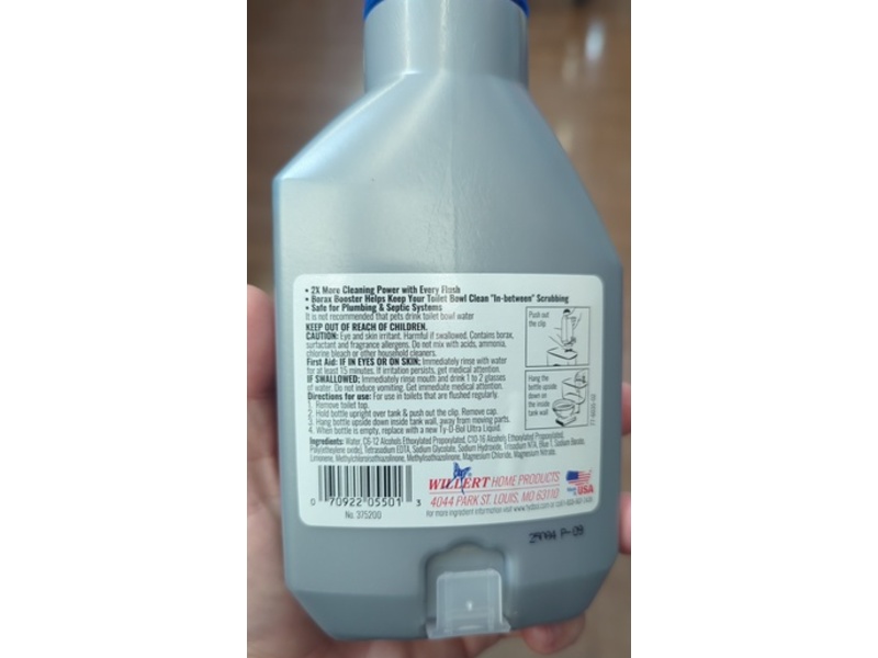 Ty-D-Bol Ultra Borax Booster Automatic Toilet Bowl Cleaner, 12 fl oz/355 mL