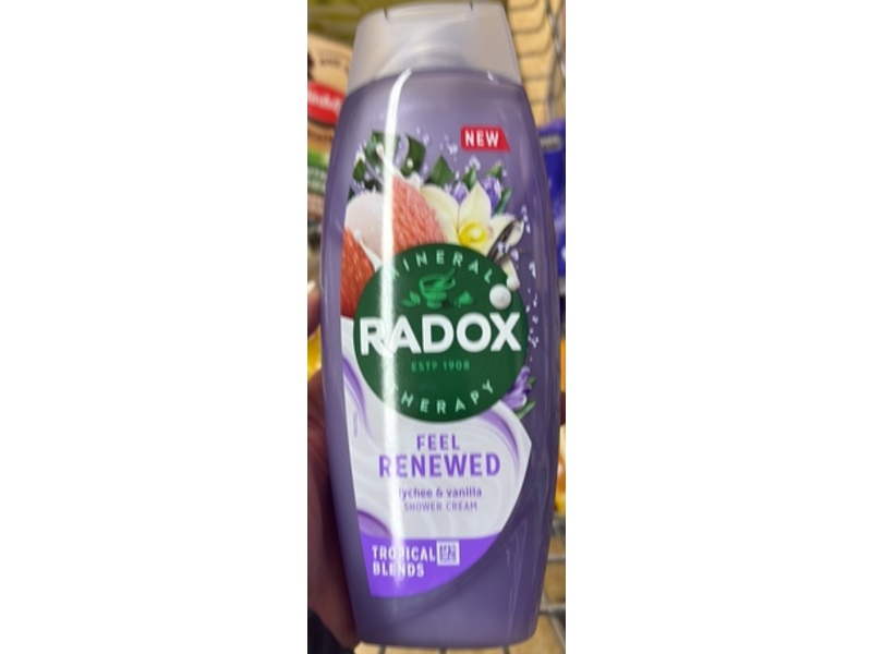 Radox Therapy Feel Renewed Shower Cream, Lychee & Vanilla, 450 mL