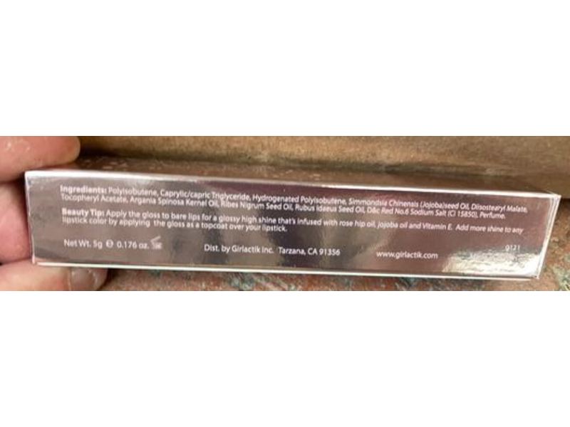 Girlactik Beauty Rose Oil Petal Gloss, 0.176 oz / 5 g
