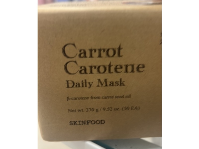 Skinfood Carotene Daily Mask, Carrot, 9.52 oz/270 g, 30 EA