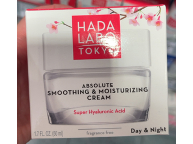 Hada Labo Tokyo Absolute Smoothing & Moisturizing Cream, Super Hyaluronic Acid, 1.7 fl oz/50 mL