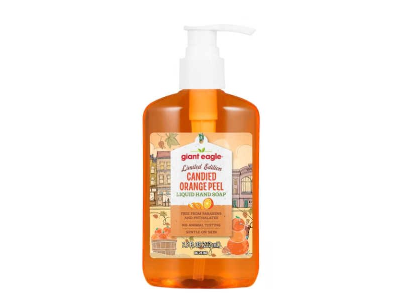Giant Eagle Liquid Hand Soap, Candied Orange Peel, 7.5 fl oz/222 mL