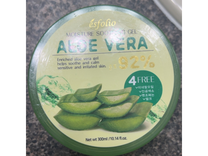 Esfolio Moisture Soothing Gel, Aloe Vera, 10.14 fl oz/300 mL