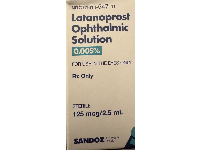 Latanoprost Ophthalmic Solution 0.005%, 2.5 mL, Sandoz (Rx)