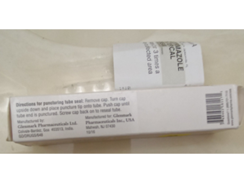 Clotrimazole Cream USP 1%, 30 g, Glenmark (RX)