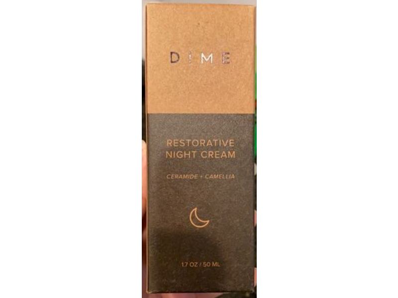 Dime Restorative Night Cream, Ceramide + Camellia, 1.7 oz/50 mL