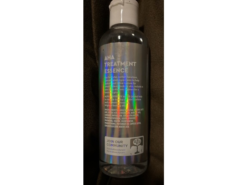 Global Beauty Care Glass Skin Glow AHA Treatment Essence, 4 fl oz/120 mL