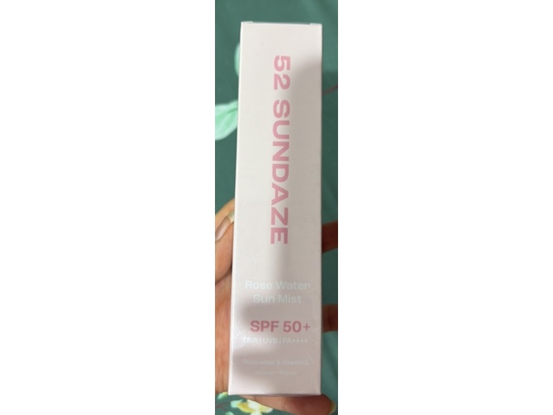 52 Sundaze Sun Mist, SPF50+, Rose Water, 100 mL