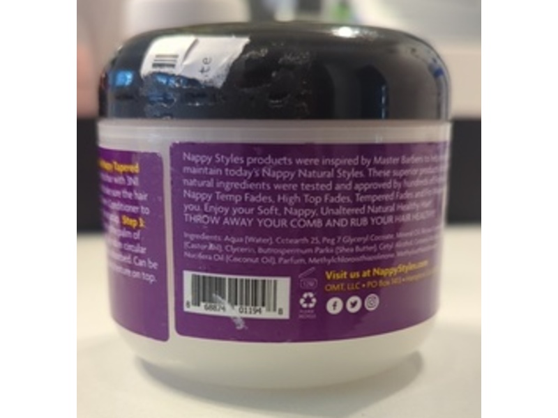 Nappy Styles Creme Paste, Coconut, Shea & Black Castor Oil, 4 oz/120 mL