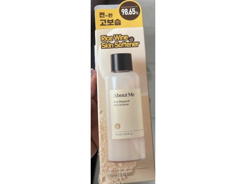 About Me Rice Makgeolli Skin Softener Toner, 5.74 fl oz/170 mL