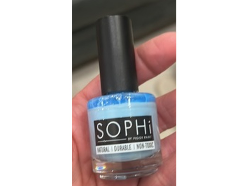 Sophi Non-Toxic Nail Polish, Pretty Shore About You Matte Bright Sky Blue, 0.5 oz/15 mL