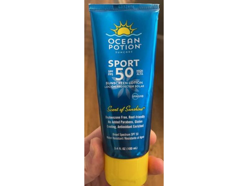 Ocean Potion Sunscreen Lotion, Scent Of Sunshine, SPF 50, 3.4 fl oz/100 mL