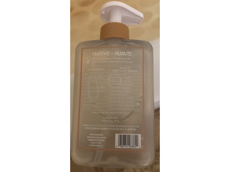 Native Peanuts Hand Soap, Harvest Moon, 13 fl oz/384 mL