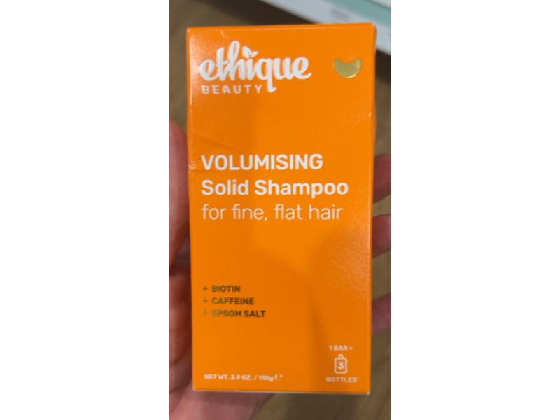 Ethique Volumizing Solid Shampoo Bar, Biotin + Caffeine & Epsom Salt, 3.9 oz/110 g