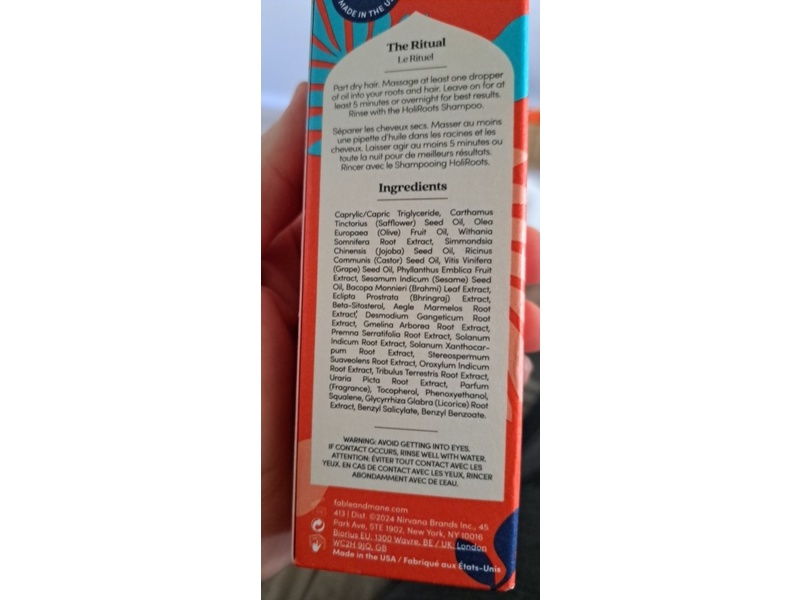 Fable and Mane Hair Oil, 3.4 fl oz/100 mL