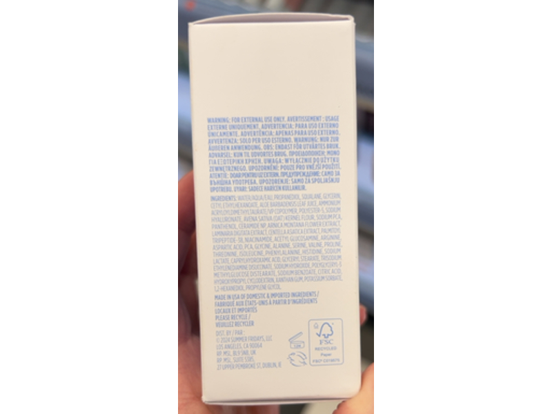 Summer Fridays Jet Lag Deep Hydration Serum, 1 fl oz/30 mL