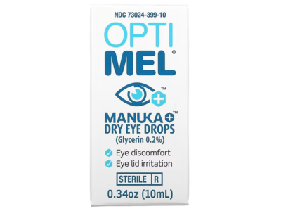 Melcare Optimel Manuka + Dry Eye Drops, 0.34 oz/10 mL