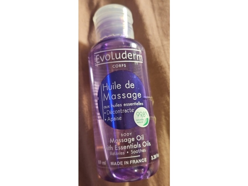 Evoluderm Body Massage Oil, 3.38 fl oz/100 mL