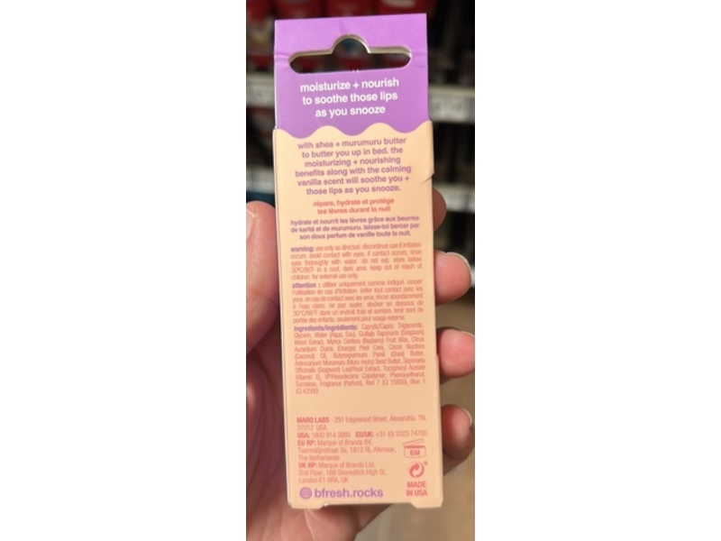 B. Fresh Overnight Lip Serum, Very Vanilla, 0.5 fl oz/15 mL