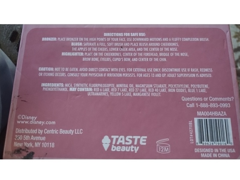 Disney The Aristocats Marie Complexion Palette Bronzer, Highlighter & Blush, 0.28 fl oz/8 g