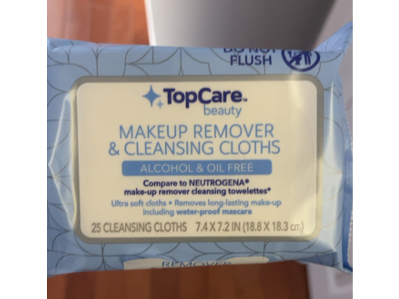 TopCare Makeup Remover & Cleansing Cloths, 25 Count