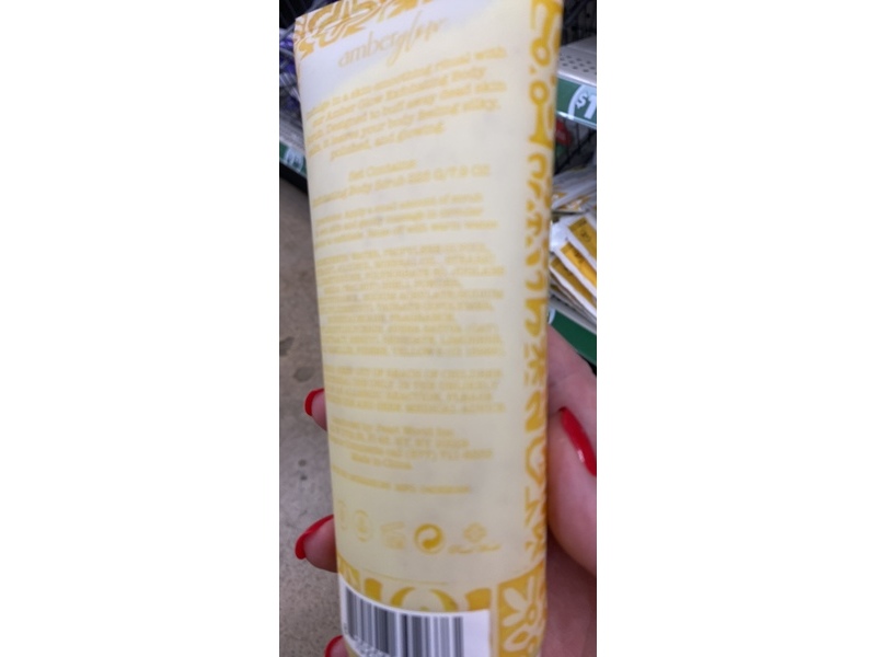 Amber Glow Exfoliating Body Scrub, Sweet Lemon, 7.9 oz/225 g