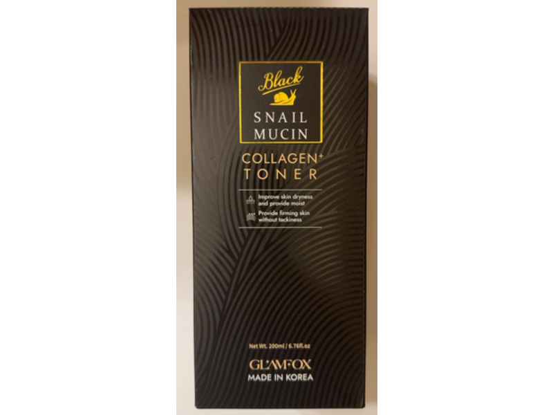 Glamfox Black Snail Mucin Collagen Toner, 6.76 fl oz/200 mL
