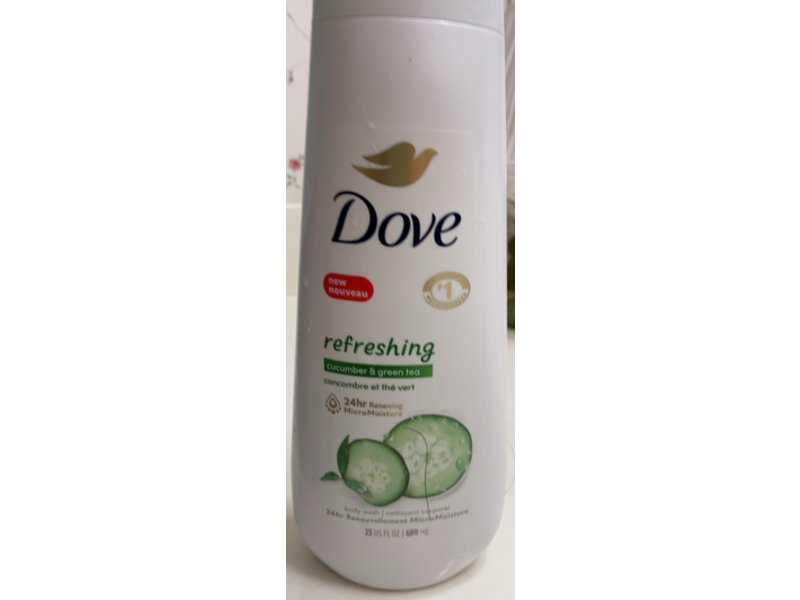 Dove Refreshing Body Wash, Cucumber & Green Tea, 23 fl oz/680 mL