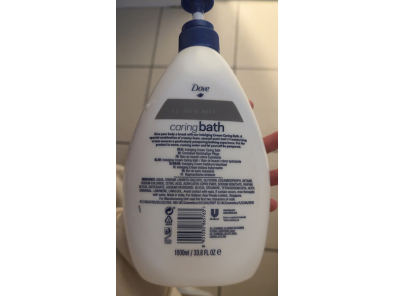Dove Caring Bath, 33.8 fl oz/1000 mL