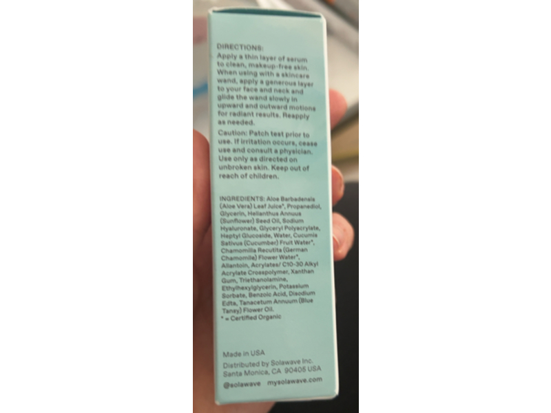 Solawave Renew Complex Activating Serum, Blue Tansy + Hyaluronic Acid + Aloe Vera, 1 fl oz/30 mL