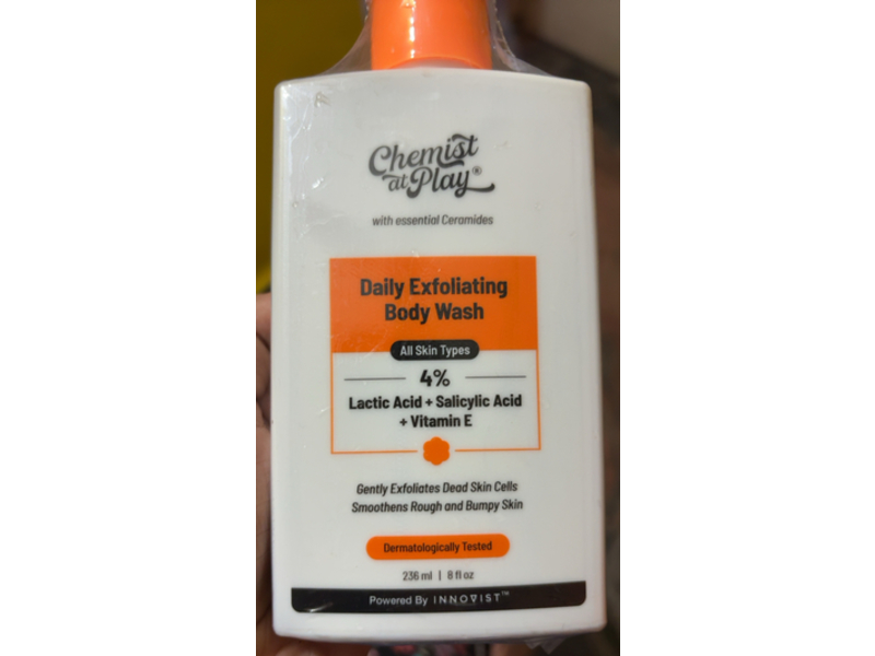 Chemist At Play Daily Exfoliating Body Wash, Lactic Acid + Salicylic Acid + Vitamin E, 8 fl oz/236 mL