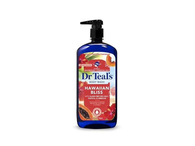 Dr Teal's Body Wash, Hawaiian Bliss, 24 fl oz/710 mL, Pack Of 2