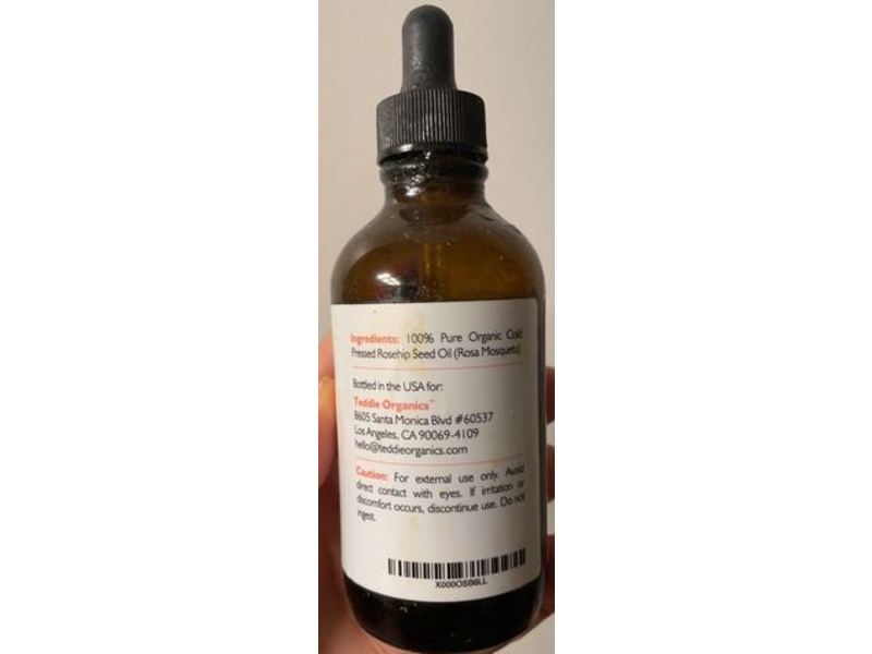 Teddie Organics Rosehip Oil, 4 fl oz/120 mL