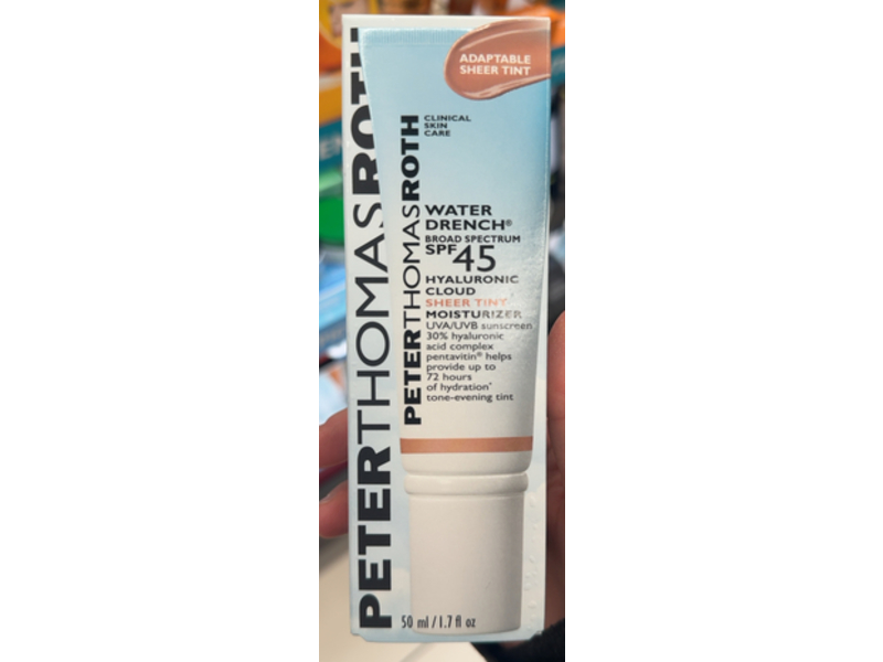 Peter Thomas Roth Water Drench Hyaluronic Cloud Sheer Tint Moisturizer, SPF 45, 1.7 fl oz/50 mL