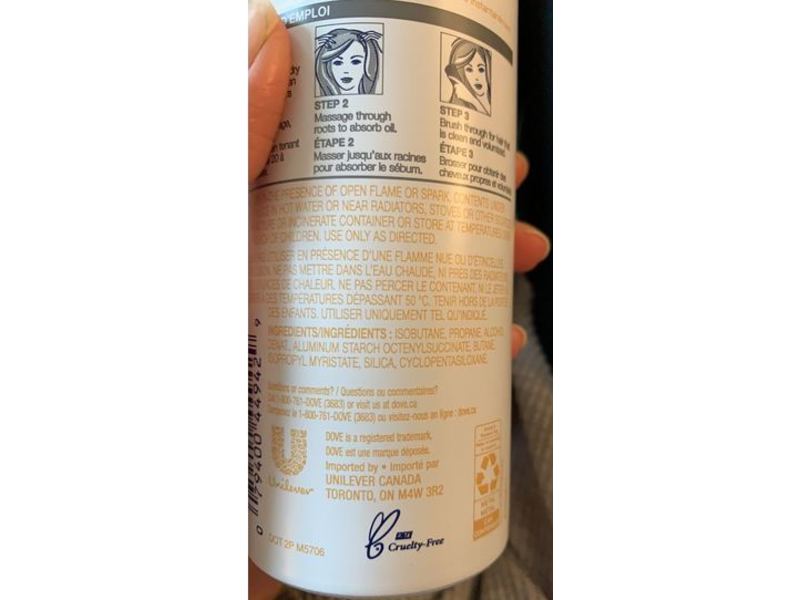 Dove Unscented Dry Shampoo, 238 mL